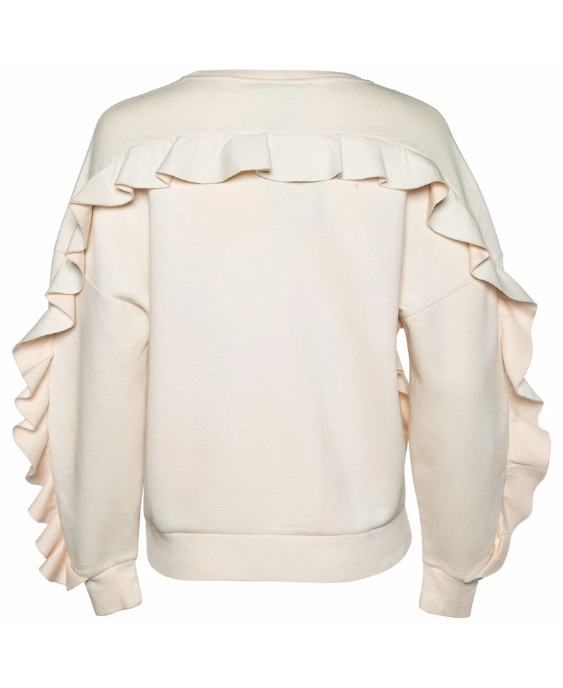 Pre-Owned Stella Mccartney Women's Cotton Knit Flounce Trim Sweatshirt
