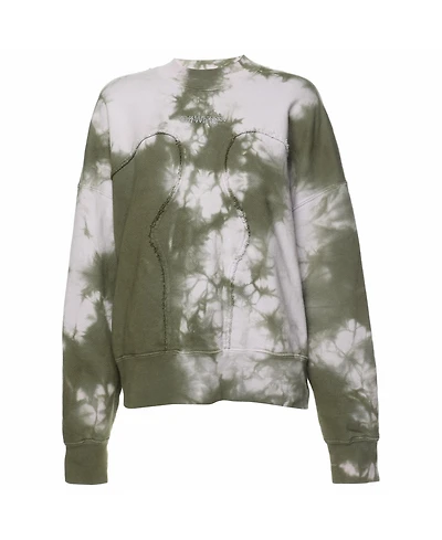 Pre-Owned Off-White Women's Tie Dye Cotton Knit Crew Neck Sweatshirt