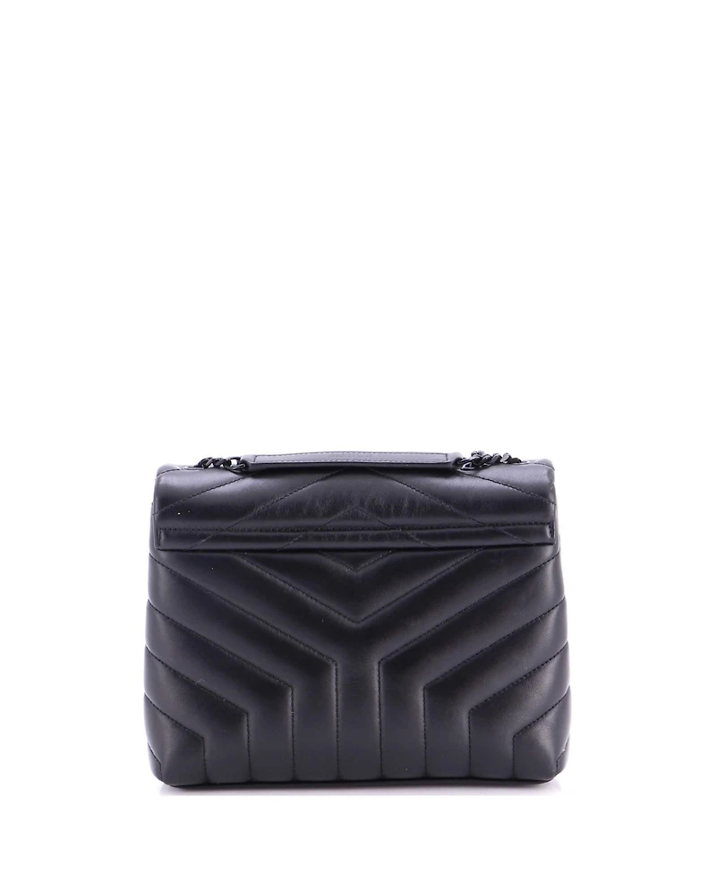 Pre-Owned Saint Laurent Small Loulou Shoulder Bag Matelasse Chevron Leather