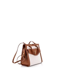 Pre-Owned Saint Laurent Small Uptown Tote Canvas with Leather
