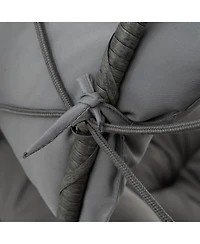 Yiortwo 2 Person Outdoor Hanging Lounge Chair with Stand and Cushions