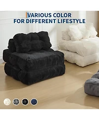 gaomon Folding Sofa Bed, Single Convertible Sleeper Chair with Pillow – Mattress and Back Support, Portable Floor Lounger.