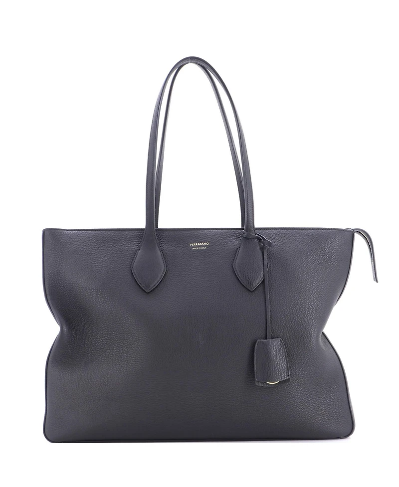 Pre-Owned Salvatore Ferragamo Large Fold Side Star Tote Leather