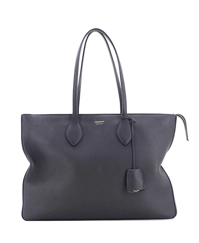 Pre-Owned Salvatore Ferragamo Large Fold Side Star Tote Leather