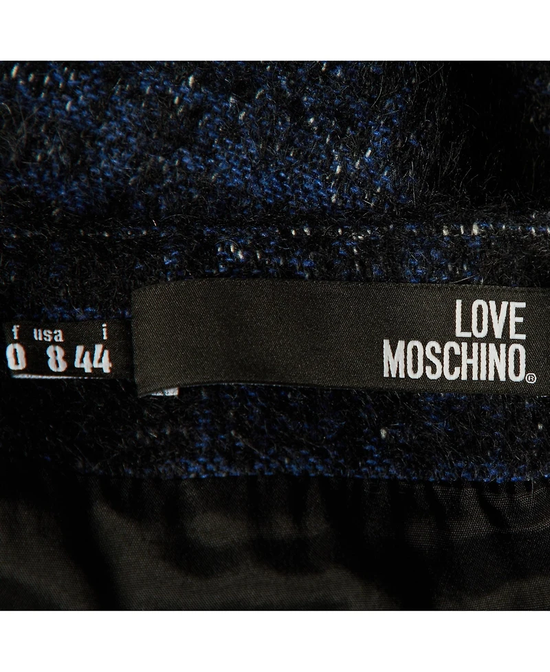 Pre-Owned Love Moschino Women's Tweed Fringed Mini Skirt