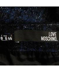 Pre-Owned Love Moschino Women's Tweed Fringed Mini Skirt