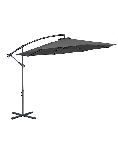 Sonkuki 10feet Patio Offset Umbrella Outdoor Hanging Umbrellas with Steel Frame and Angle Adjustment