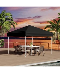 homfan 10x10 Pop Up Canopy with 4 Sidewalls – Waterproof Portable Outdoor Shade Tent Stakes and Carry Bag
