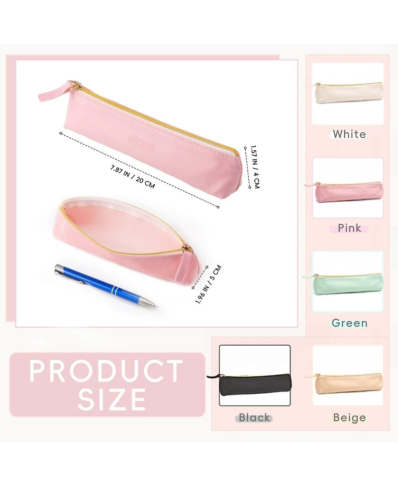 Danrong Small Pencil Cases Pouch Zipper Makeup Bag Multi-function Stationery Organizer Home Office Vacation