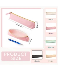 Danrong Small Pencil Cases Pouch Zipper Makeup Bag Multi-function Stationery Organizer Home Office Vacation