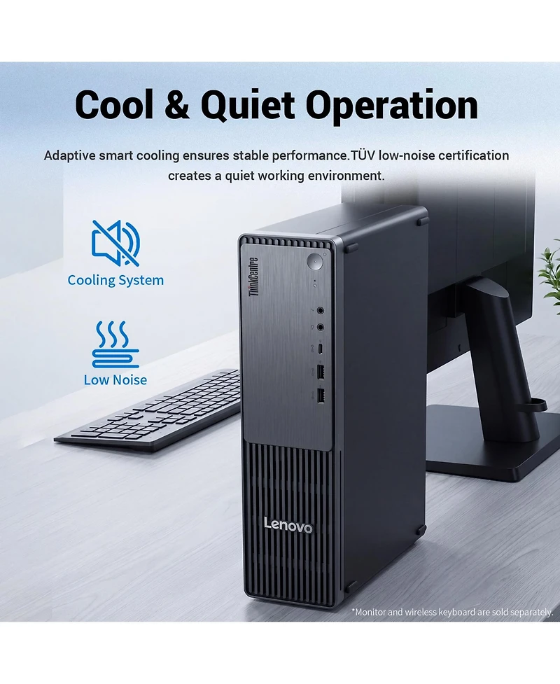Lenovo ThinkCentre neo Business Sff Desktop, Amd Ryzen 7 250, Amd Radeon Graphics, 32GB DDR5, 2TB Ssd, Win11 Pro