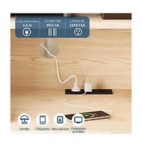 homfan 39.5-Inch Record Player Stand with Vinyl Storage and Charging Station, Holds 350 Albums