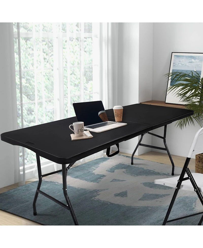 Piscifun 6ft Folding Table Plastic Portable Banquet Utility Desk Indoor Outdoor