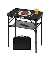 Piscifun Folding Tv Tray Table Adjustable Height Portable Sofa Snack Storage Lightweight Aluminum Indoor Outdoor