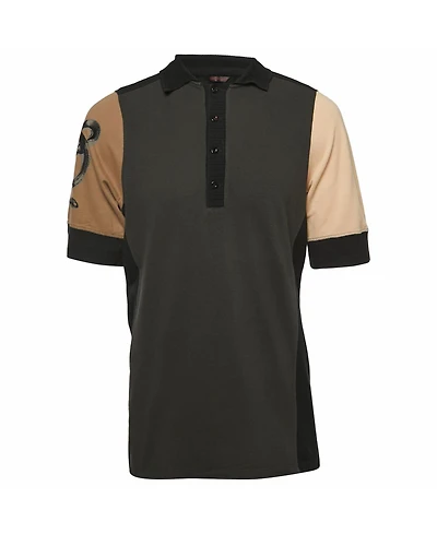 Pre-Owned Roberto Cavalli Big & Tall Patterned Cotton Polo T-Shirt