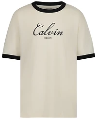 Calvin Klein Boys' 8-20 Ringer Short-Sleeve T-Shirt