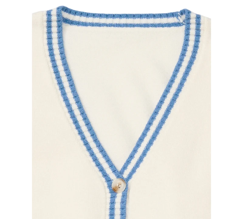 CeCe Girls' 4-16 Varsity Cardigan with Embroidered