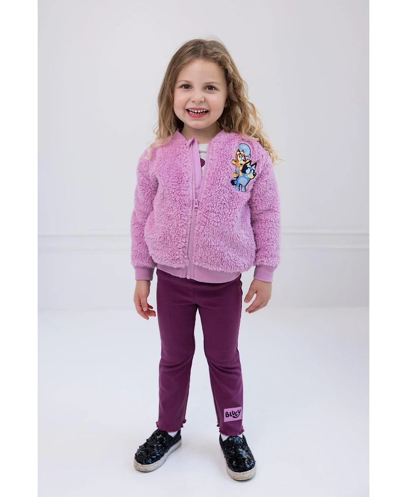 Bluey Toddler Girls Zip-Up Jacket and Pants Set