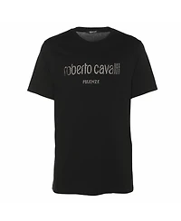 Pre-Owned Roberto Cavalli Men's Jersey Logo Print T-Shirt