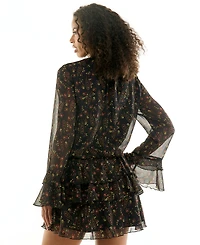 Seni & Cade Juniors' Mock Neck Mini Dress