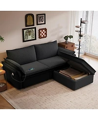 Streamdale Furniture 85-Inch Convertible Plush Sofa Bed