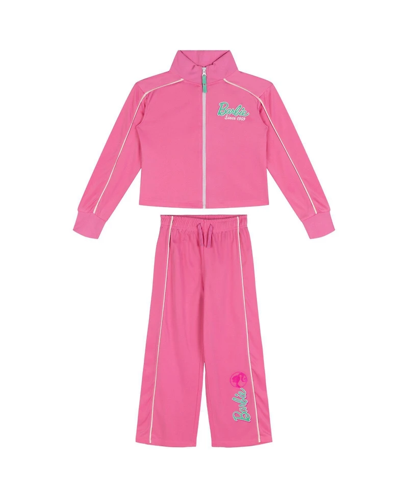 Barbie Girl's (5-16) Athletic 2-Piece Jacket and Pants Tracksuit Set
