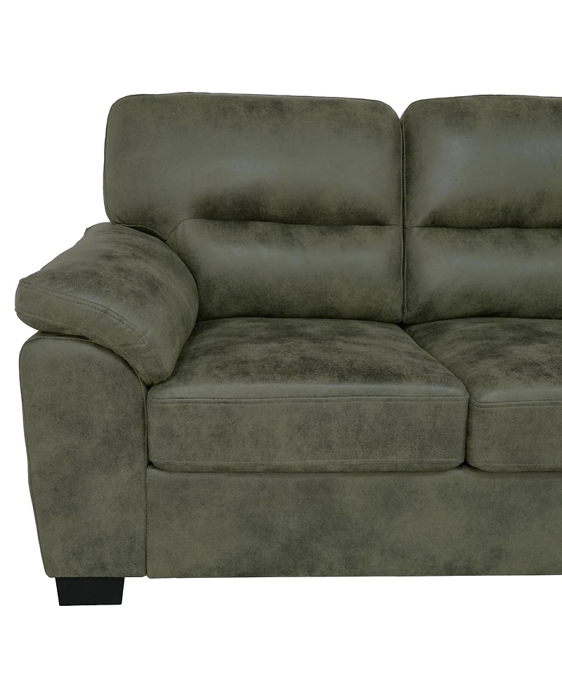 Streamdale Furniture Modern 81" Foil Fabric 3-Seater Sofa with Padded Armrests