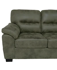 Streamdale Furniture Modern 81" Foil Fabric 3-Seater Sofa with Padded Armrests