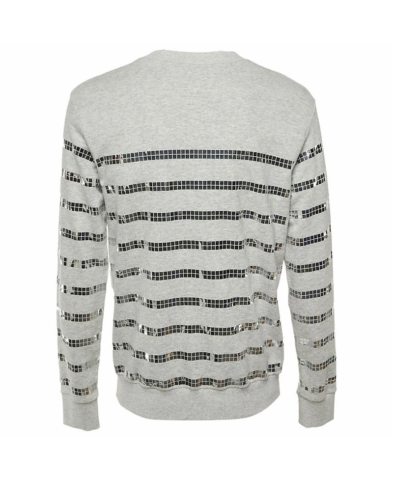 Pre-Owned Balmain Men's Metallic Logo Print Cotton Crew Neck Sweatshirt