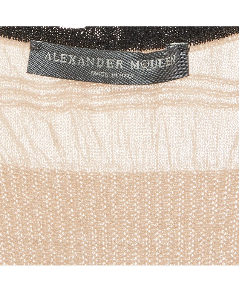 Pre-Owned Alexander Mcqueen Women's Powder Lurex Knit Tiered Mini Dress