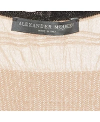 Pre-Owned Alexander Mcqueen Women's Powder Lurex Knit Tiered Mini Dress