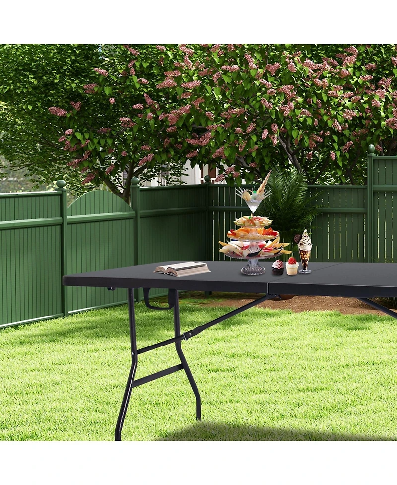 Piscifun Folding Table Portable Heavy Duty Plastic Fold In Half Utility Dining Indoor Outdoor Carrying Handle Camping Picnic Party