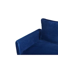 Streamdale Furniture 48" Soft Corduroy Loveseat with Side Storage Pocket and Solid Wood Frame