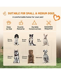 Ruie Outdoor Dog Kennel with Waterproof Canopy and Large Door