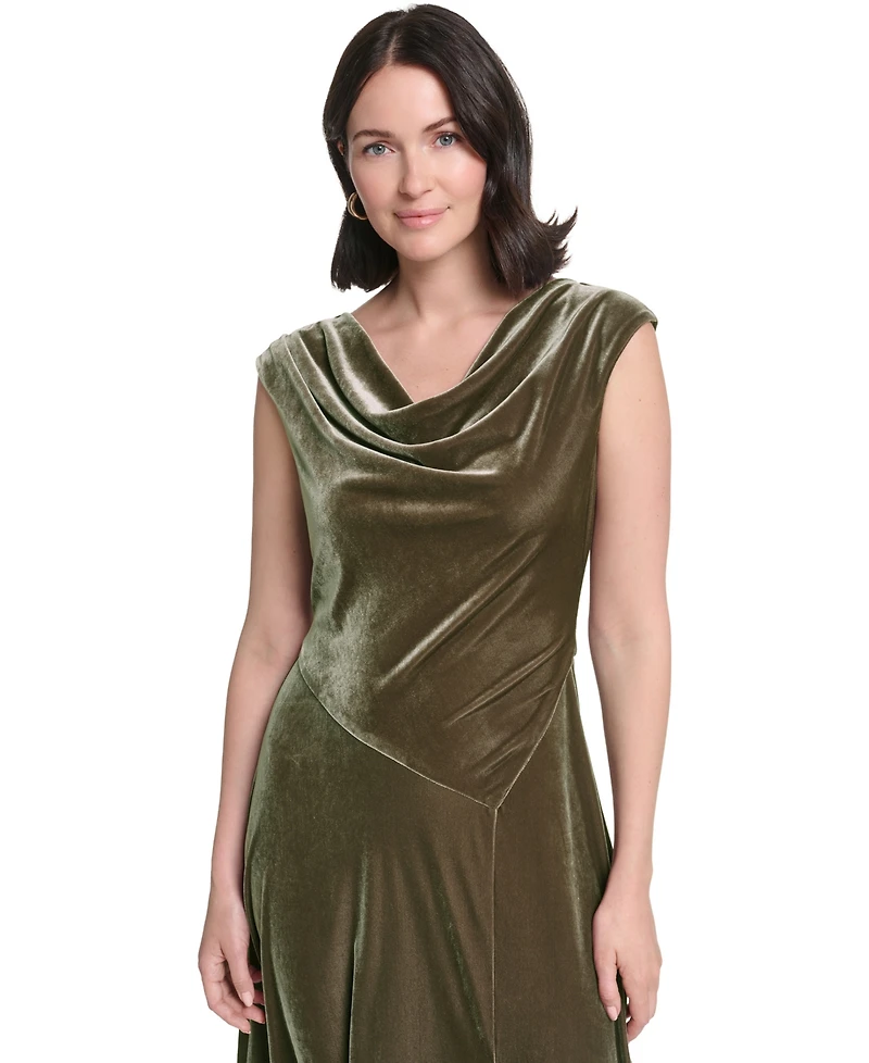 Jessica Howard Women's Cowl Neck Midi Dress