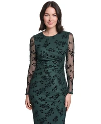Jessica Howard Women's Crew Neck Midi Dress