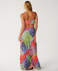 Rip Curl Women's Bossa Nova Floral-Print Scoop Neck Cutout Maxi Dress
