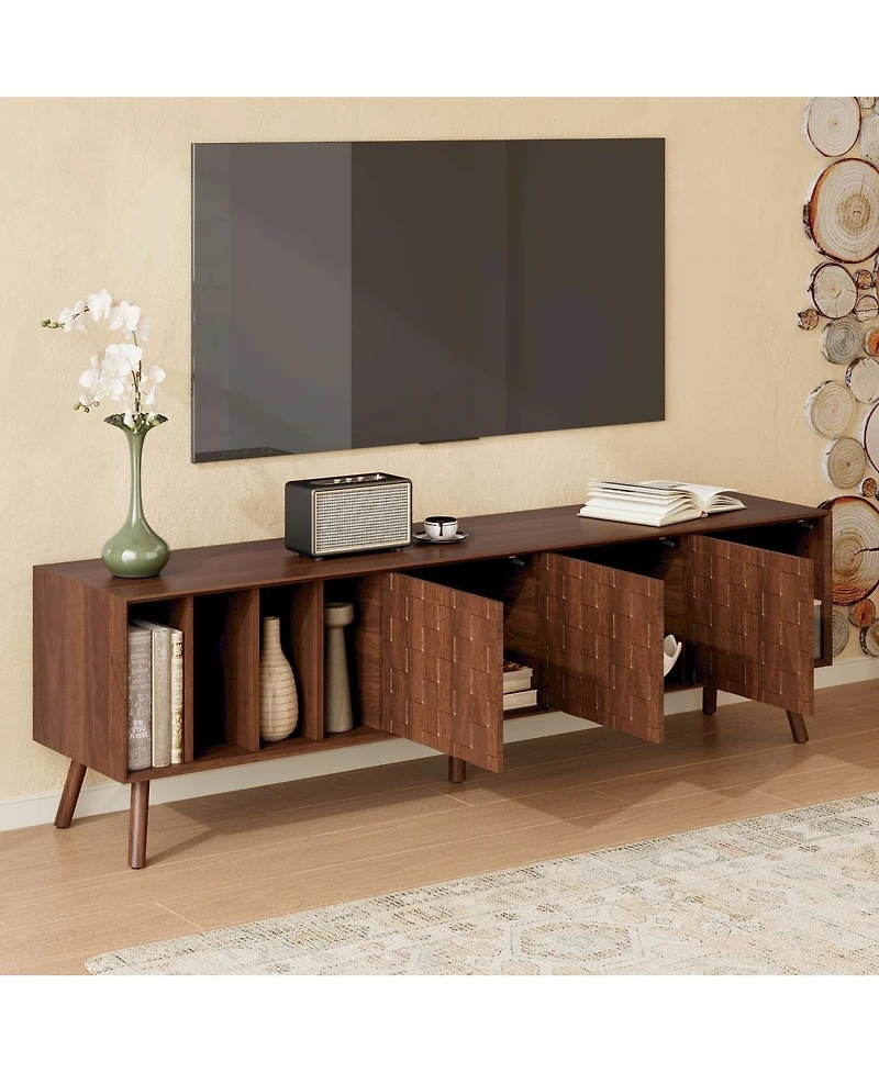 Streamdale Furniture 68" Mid-Century Modern Tv Stand for TVs up to 75