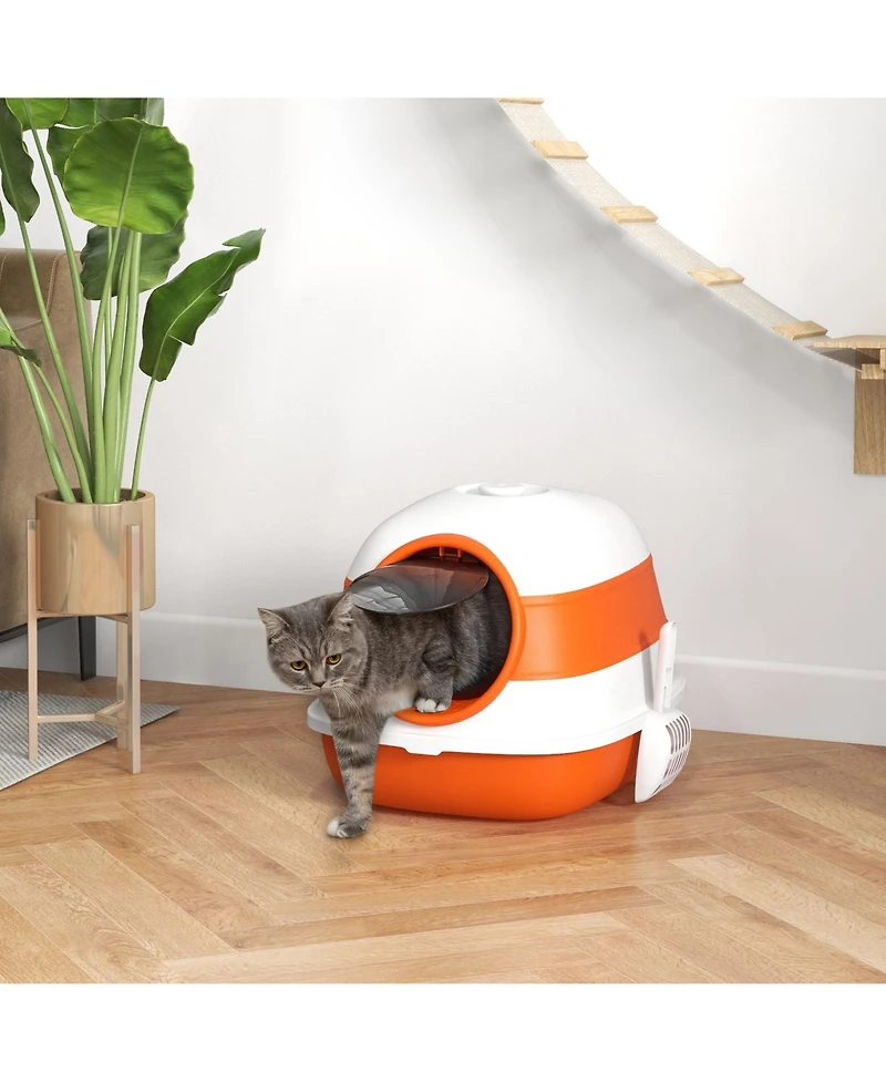 Ruie Dome Covered Cat Litter Box with Lid Scoop and Air Freshener