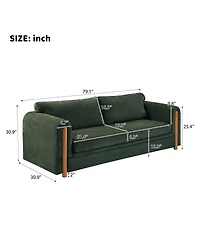 Streamdale Furniture Modern 3-Seater Upholstered Sofa