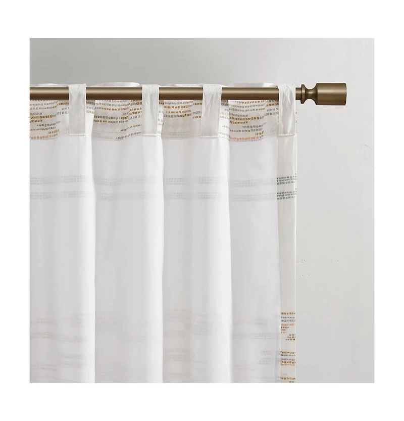 Avobird Cotton Printed Curtain Panel with tassel trim and Lining Only 1 Piece Panel