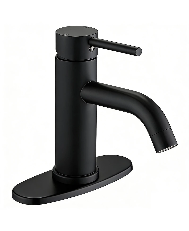 Busdays 6.57 Inch Stainless Steel Waterfall Bathroom Faucet Ada Compliant Single Hole