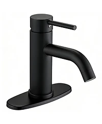 Busdays 6.57 Inch Stainless Steel Waterfall Bathroom Faucet Ada Compliant Single Hole