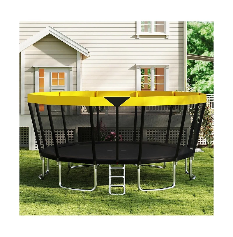 Ruie 16 ft Astm Compliant Recreational Trampoline with Safety Enclosure and Ladder