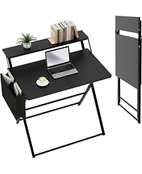 homfan Opens in seconds with zero assembly required arrives fully assembled and ready to use as an instant workspace for dorm rooms and apartments.
