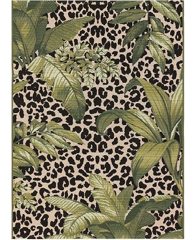 Liora Manne' Marina Safari Green 6'6" x 9'4" Outdoor Area Rug