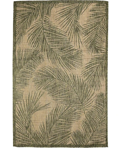 Liora Manne' Carmel Fronds 7'10" x 9'10" Outdoor Area Rug