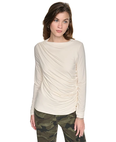 Dkny Jeans Women's Long-Sleeve Crewneck Top