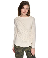 Dkny Jeans Women's Long-Sleeve Crewneck Top