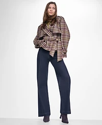 Dkny Jeans Women's Double Breasted Short Trench Jacket
